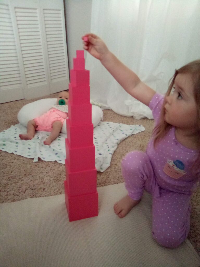 Pink Tower, Montessori 3-6, Montessori Homeschool, Sensorial Materials