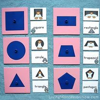 Shape Matching and Silly Penguin Inspiration from Living Montessori Now